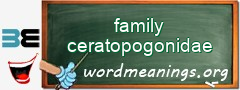 WordMeaning blackboard for family ceratopogonidae